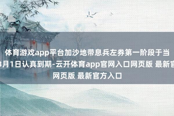体育游戏app平台加沙地带息兵左券第一阶段于当地时辰3月1日认真到期-云开体育app官网入口网页版 最新官方入口