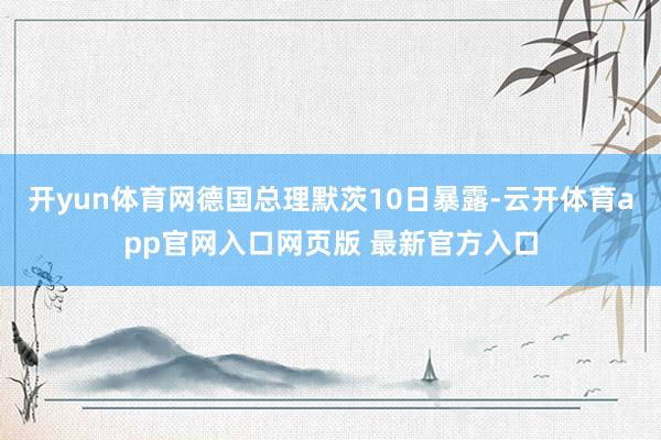 开yun体育网德国总理默茨10日暴露-云开体育app官网入口网页版 最新官方入口